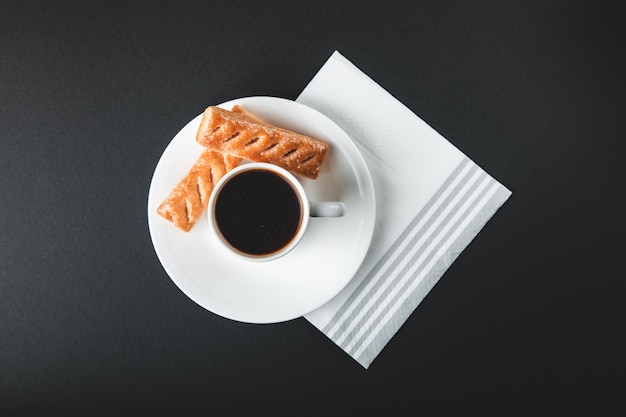 Tazza di caffè con dolci