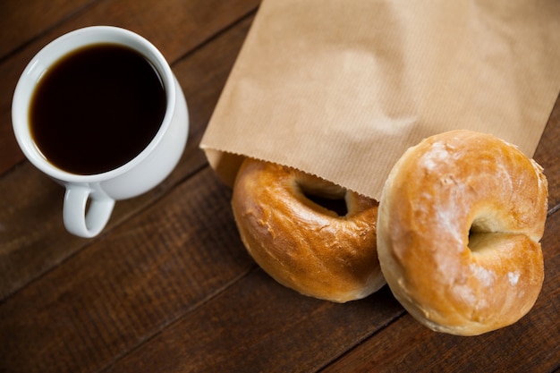 Tazza di caffè con il panino