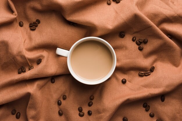 Tazza di caffè vista dall'alto