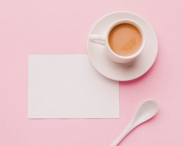 Tazza di caffè vista dall'alto