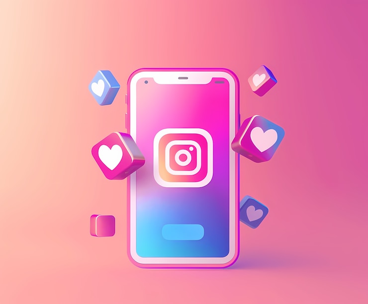 Foto gratuito telefone realistico in studio concetto di social media