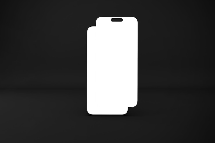 Foto gratuito telefono di argilla a schermo galleggiante 16 pro max