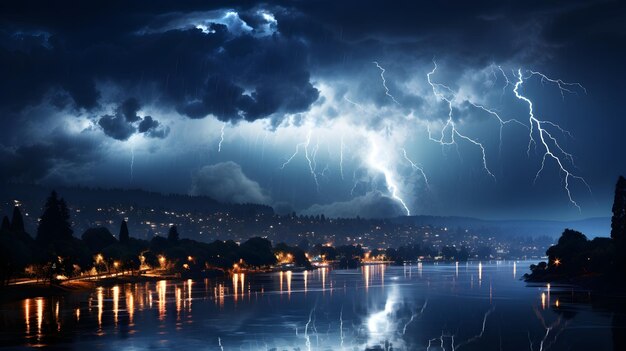 tempesta cittadina fulmini