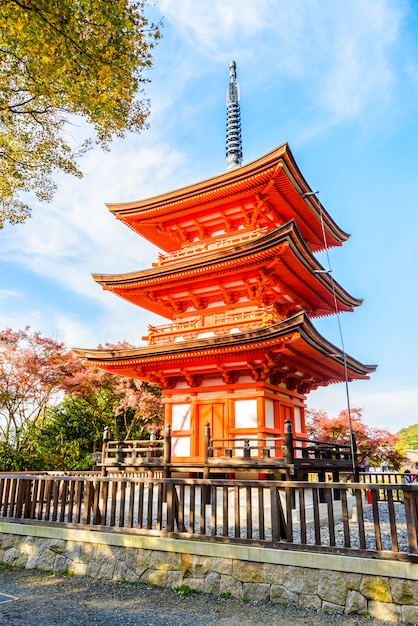 Tempio di dera di Kiyomizu a Kyoto al Giappone