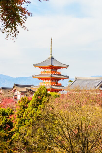 Tempio di dera di Kiyomizu a Kyoto al Giappone