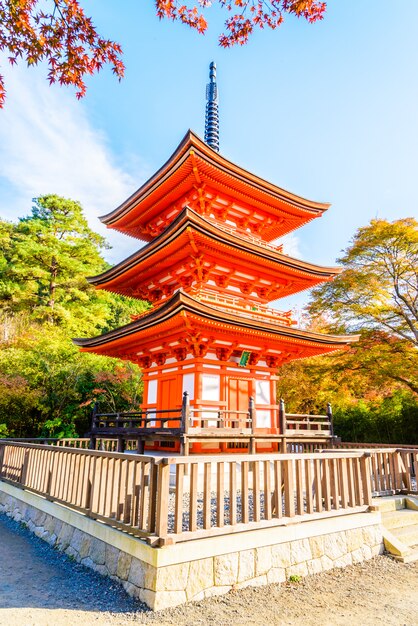 Tempio di dera di Kiyomizu a Kyoto al Giappone