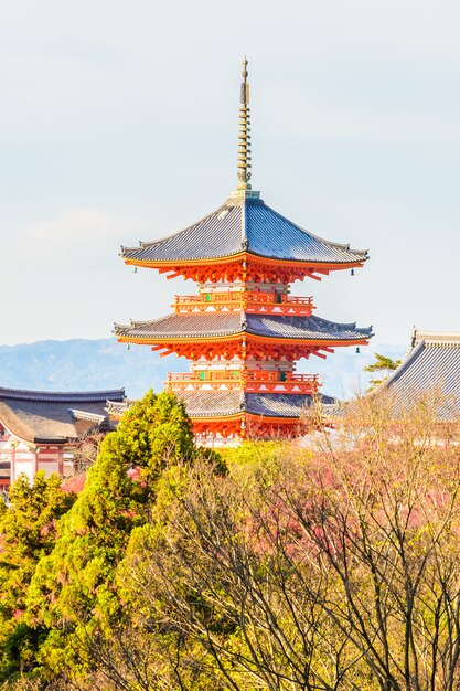 Tempio di dera di Kiyomizu a Kyoto al Giappone