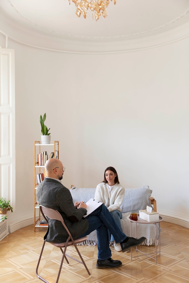 Foto gratuito terapia familiare nello studio dello psicologo
