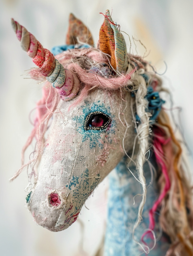 Foto gratuito testa di unicorno di fantasia