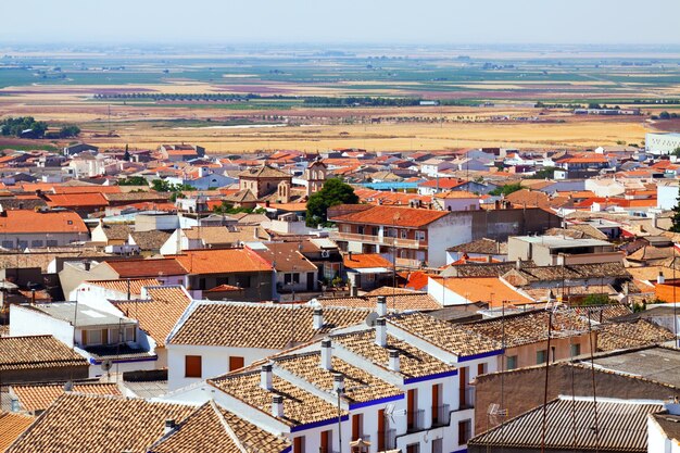 Tetti della città nella regione di La Mancha