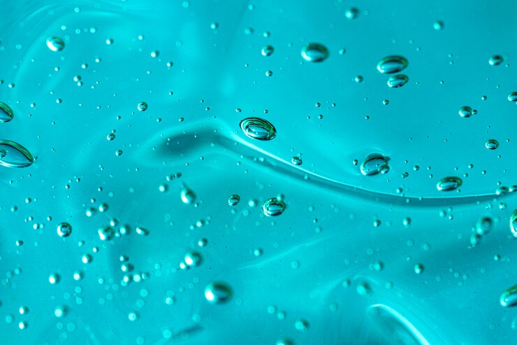 Foto gratuito texture gel pulito igiene blu