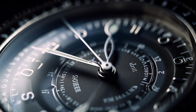 Ticchettio di precisione nel lussuoso design del cronometro cromato generato dall'intelligenza artificiale