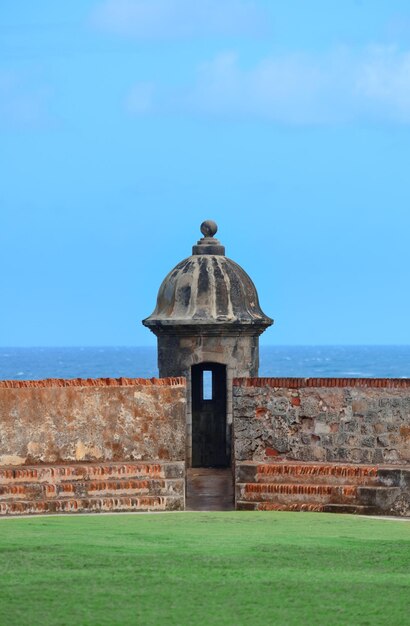 Torre di avvistamento nel castello di El Morro nella vecchia San Juan, Porto Rico.