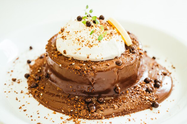 Torta al cioccolato e budino