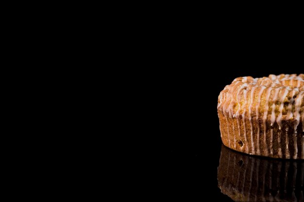 Torta casalinga del primo piano con lo spazio della copia