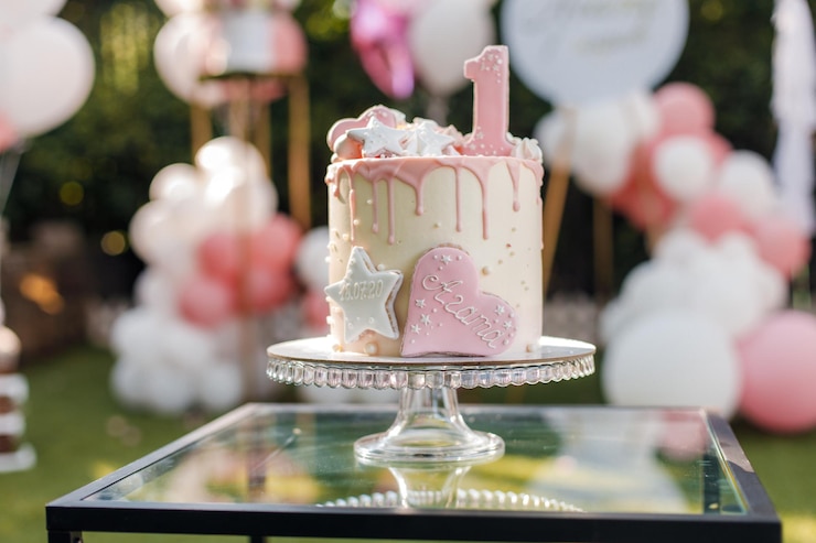 Foto gratuito torta di compleanno per bambina
