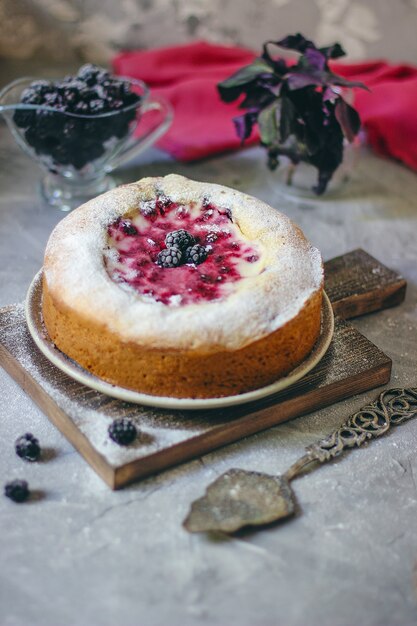 Torta di ricotta Blackberry