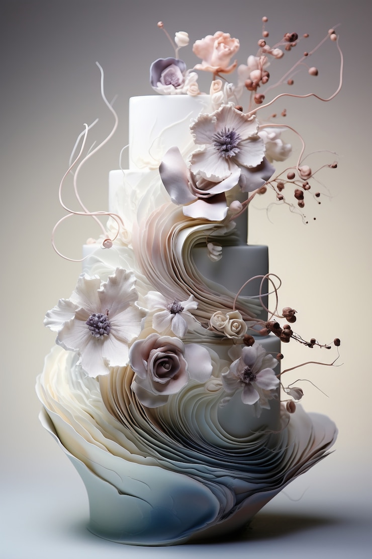 Foto gratuito torta sovraccarica di fiori