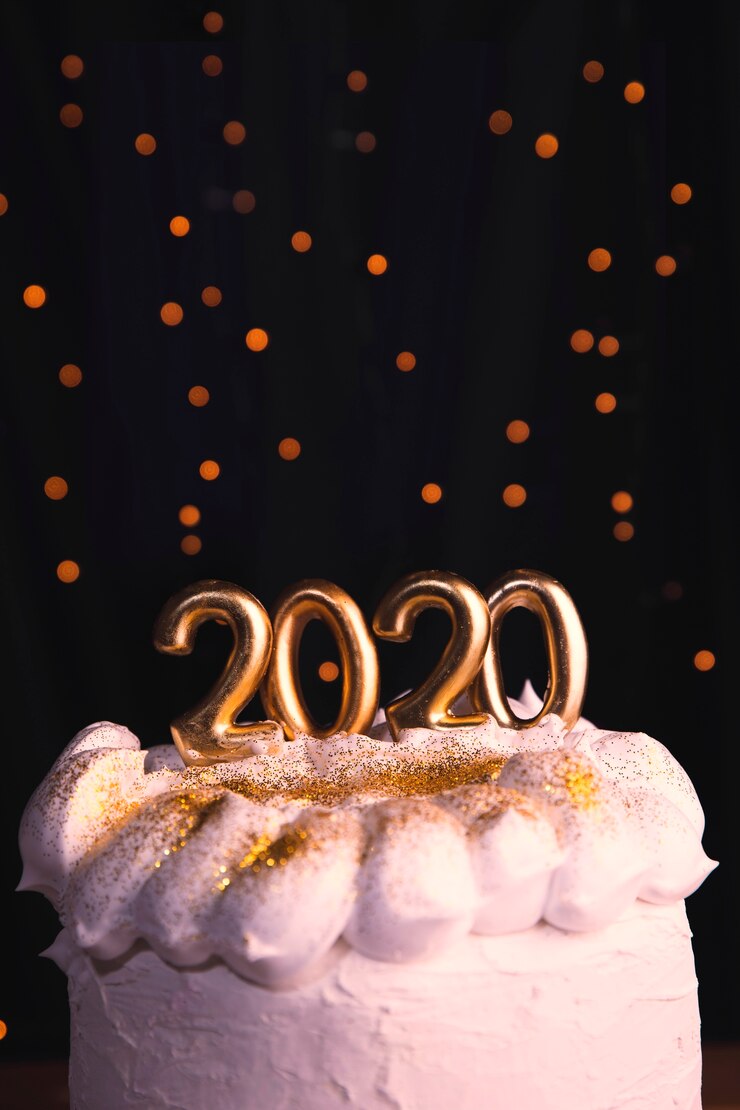 Foto gratuito torta vista frontale per la festa di capodanno