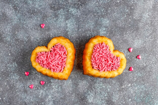 Torte a forma di cuore per San Valentino.