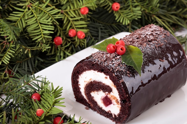 Tradizionale torta di Natale Yule