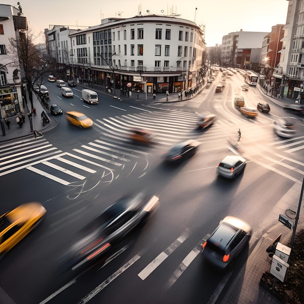 Traffico per strada nel centro di Berlino, in Germania