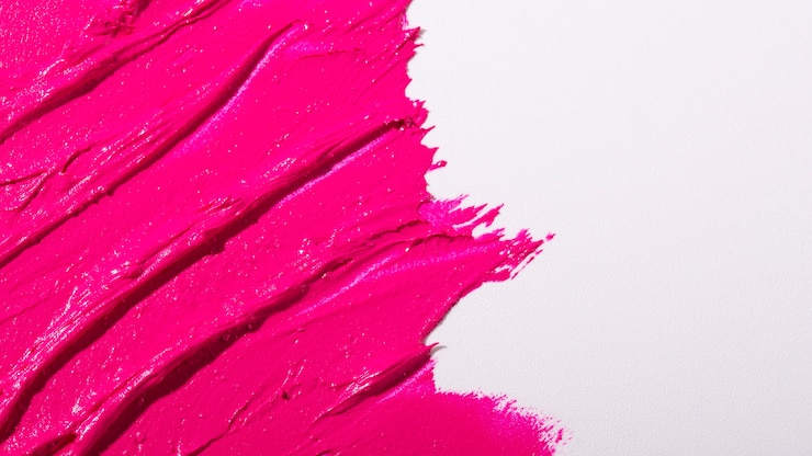Foto gratuito trama di sfumature di rossetto rosa vista dall'alto