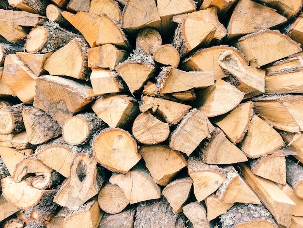 Trama di tronchi di legno