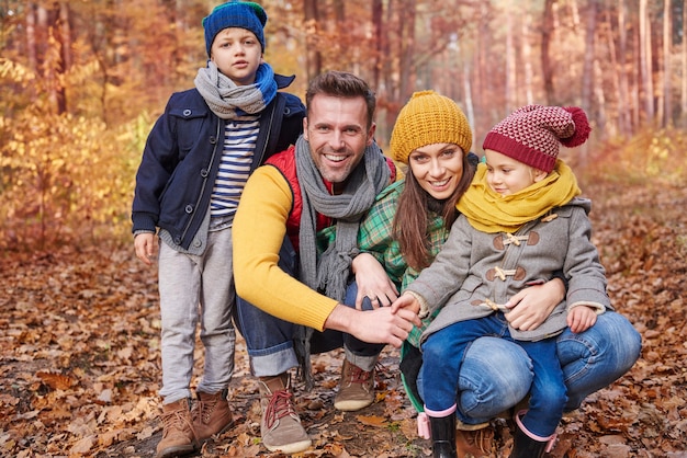 Trascorrere del tempo all'aria aperta con la famiglia