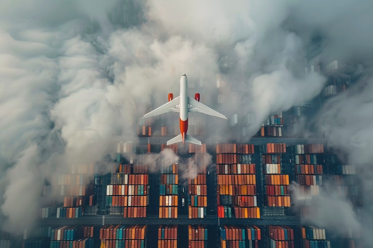 Foto gratuito trasporto e logistica dei prodotti
