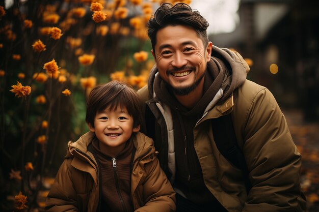 Un bel ritratto di padre e figlio in occasione della festa del padre