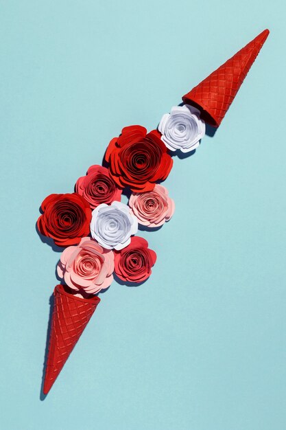 Un bellissimo assortimento d'amore isolato sul blu