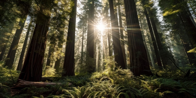 Un bellissimo paesaggio forestale