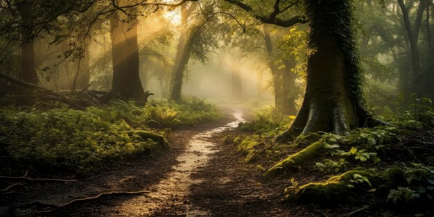 Un bellissimo paesaggio forestale