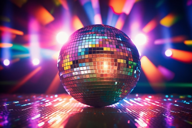 Un colorato evento di festa glam disco ball