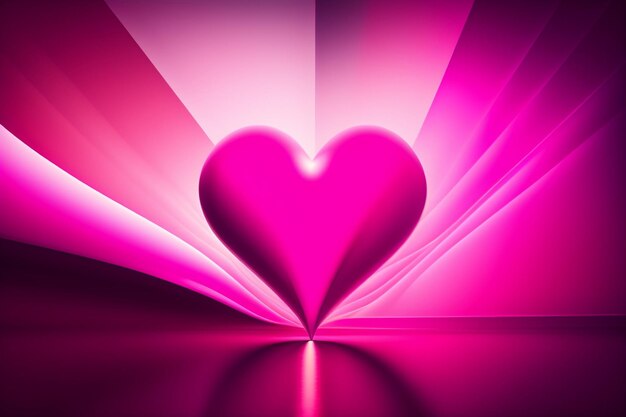 Un cuore rosa con sopra la parola amore
