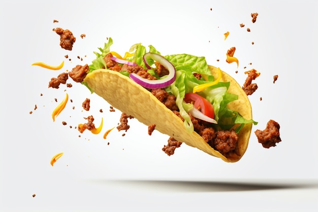 Un delizioso taco in studio.