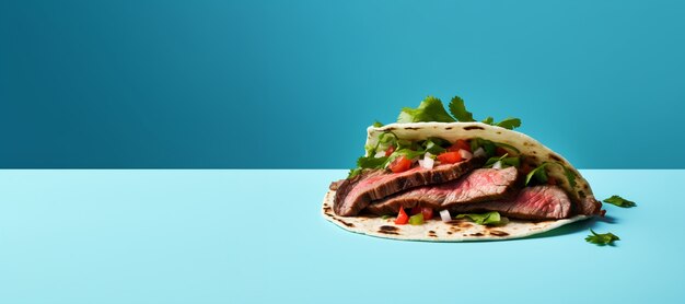 Un delizioso taco in studio.