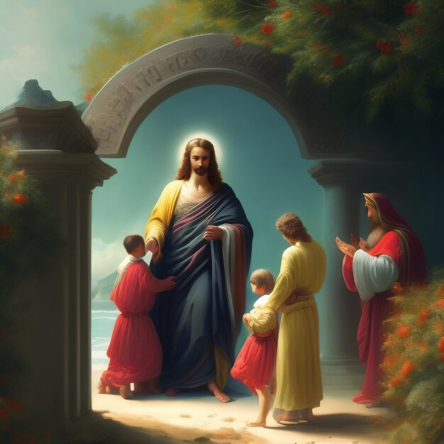 Un dipinto di Gesù con sopra la parola "Cristo".