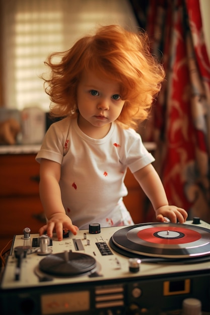 Un ragazzo di medio livello che fa il dj