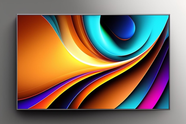Un televisore con un design colorato