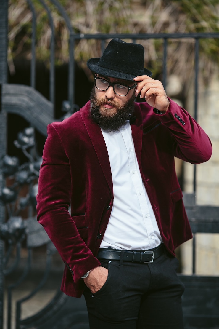 Foto gratuito un uomo ricco con la barba, che pensa agli affari