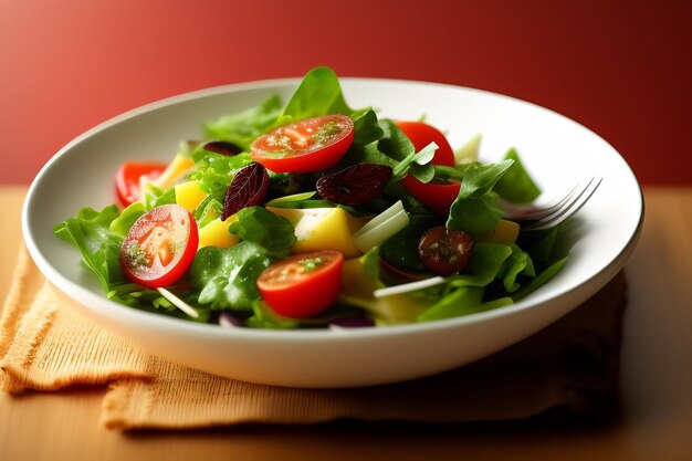 Una ciotola di insalata con barbabietole e pomodori