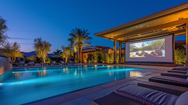 Una serata cinema in piscina per tutta la famiglia