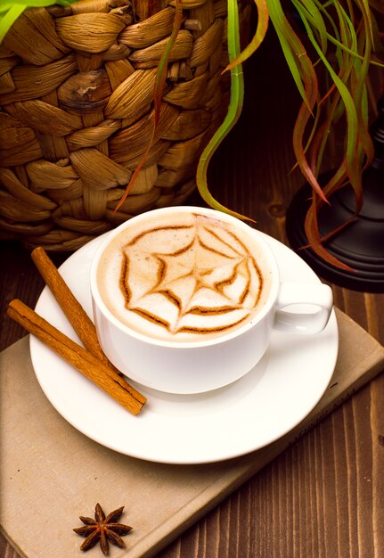 Una tazza di caffè, cappuccino, latte art, latte, cappuccino