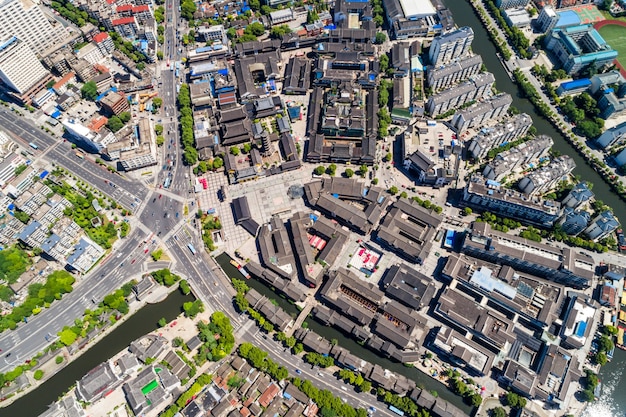 una vista d&#39;uccello di Shanghai di Shanghai