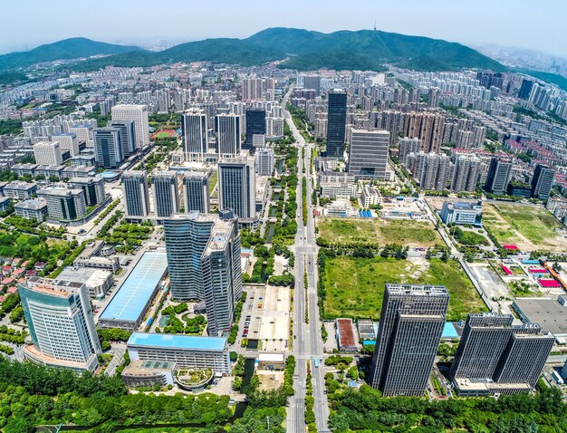 una vista d&#39;uccello di Shanghai di Shanghai