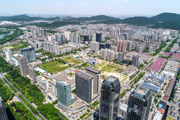 una vista d&#39;uccello di Shanghai di Shanghai