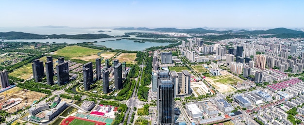 una vista d&#39;uccello di Shanghai di Shanghai