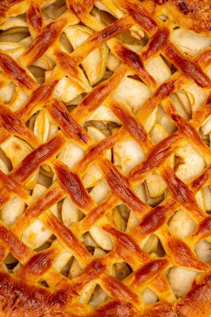 Una vista dall'alto deliziosa torta di mele gustosa torta di zucchero biscotto alla ricerca